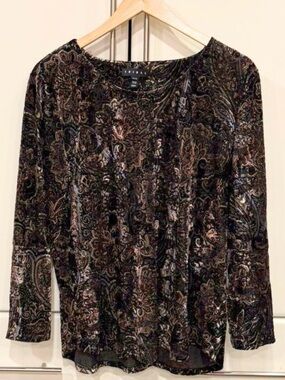 Tribal Black Multi Color 3/4 Sleeve Size XL